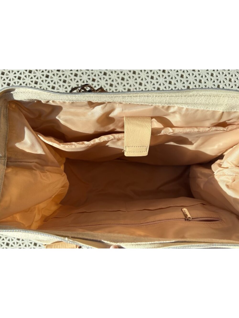BEIS The Convertible Mini Weekender in Beige Purse Luggage Shoulder Jetset - Picture 6 of 6